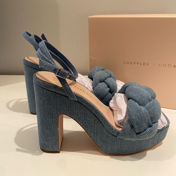 Loeffler Randall Shoes - Loeffler Randall Fae Denim Platform Sandal size 6